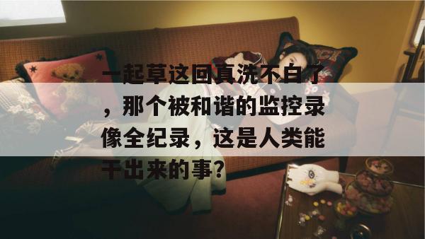 一起草这回真洗不白了,那个被和谐的监控录像全纪录,这是人类能干出来的事?